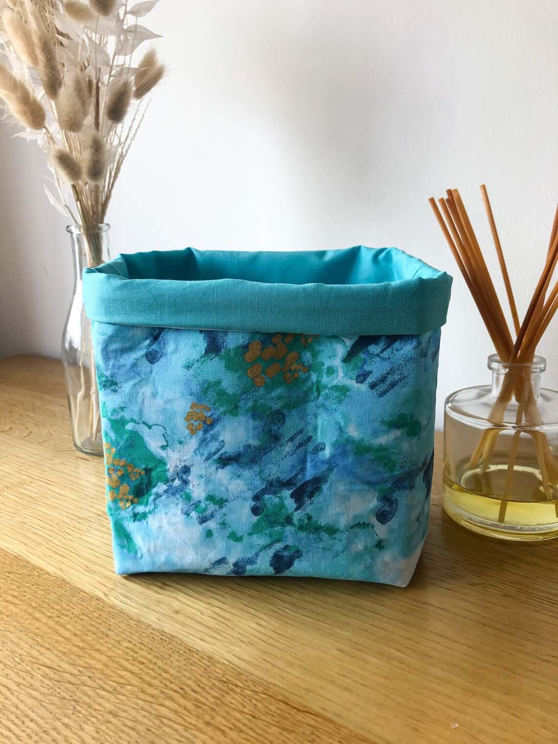 Geometric Fabric Storage Basket