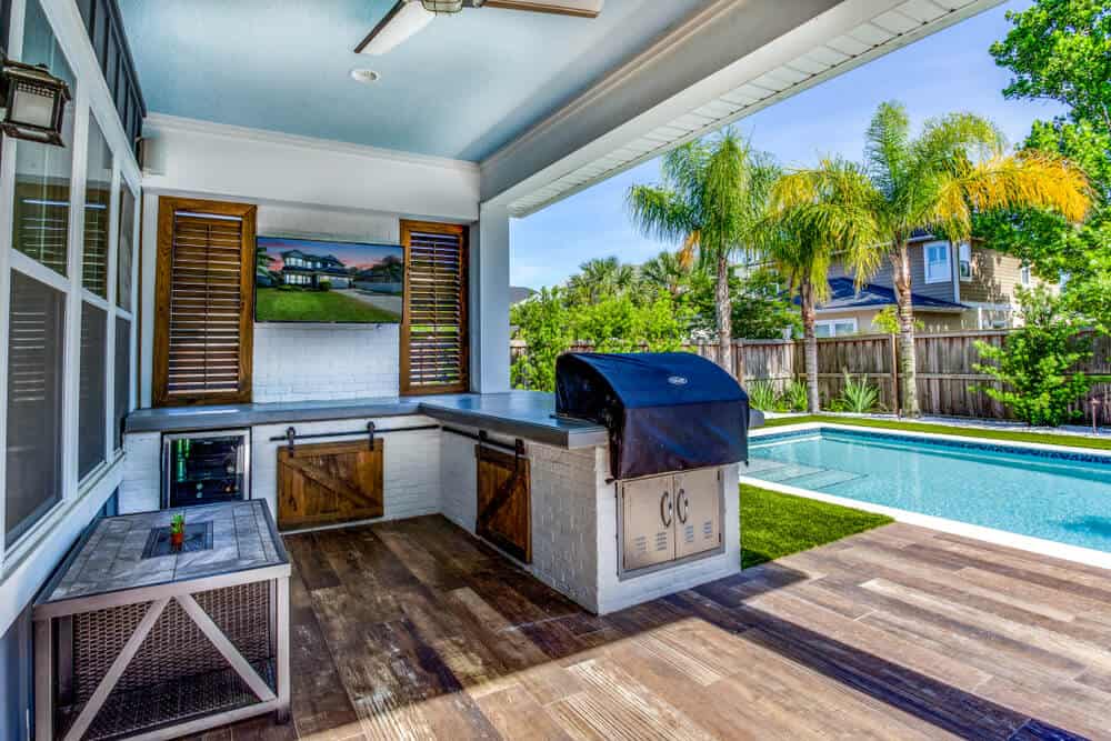 Outdoor Pool Kitchen Design