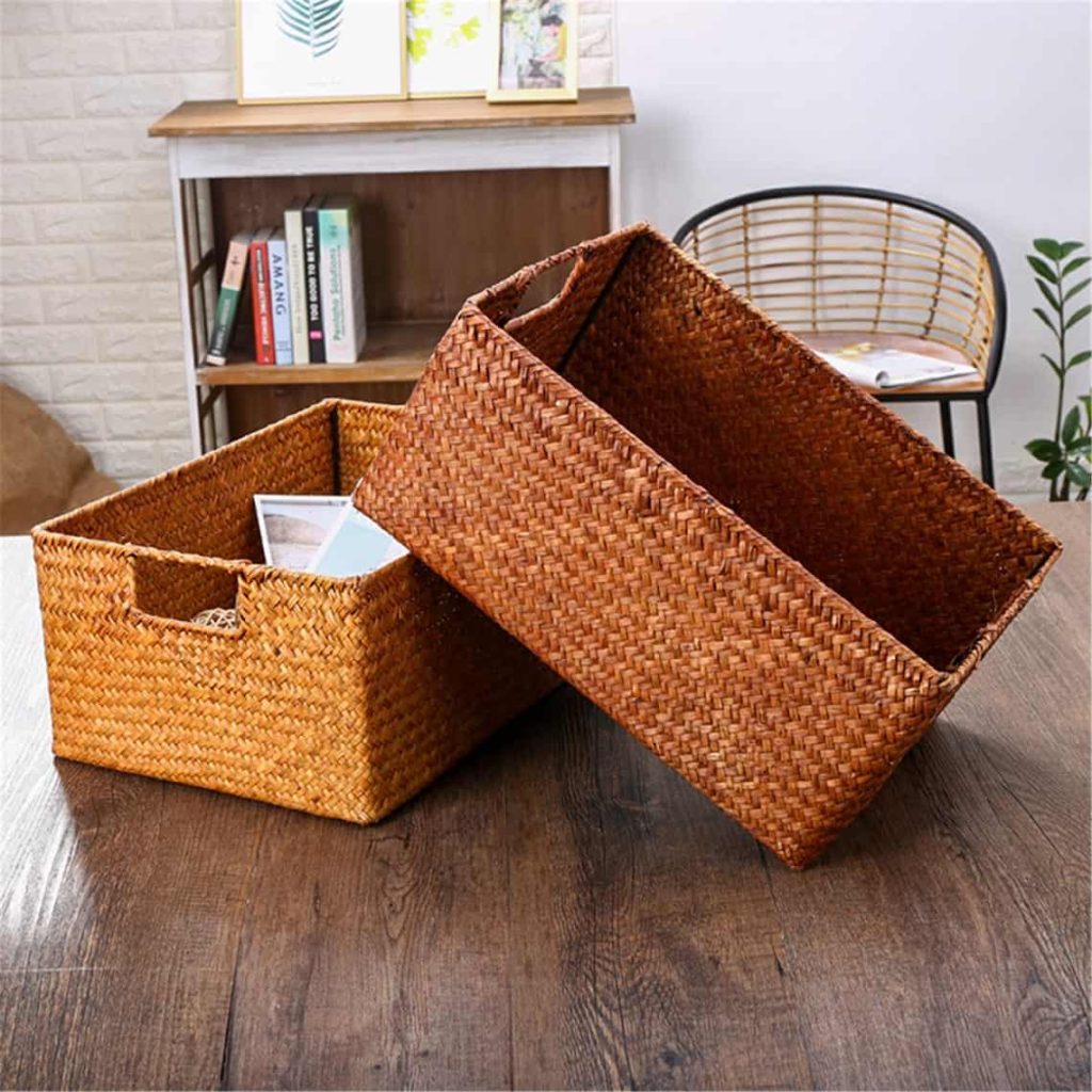 Straw Woven Storage Basket