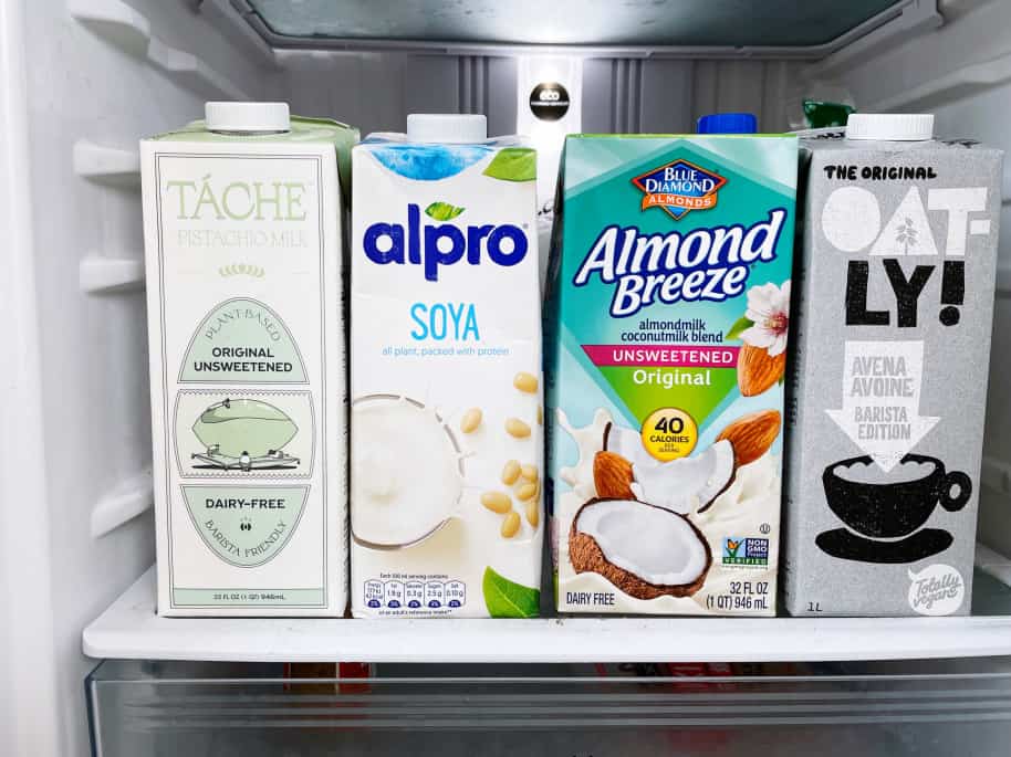 Milk fridge refrigerator dairy free almond milk non dairy oat milk soya milk alternative milk t20 regyow