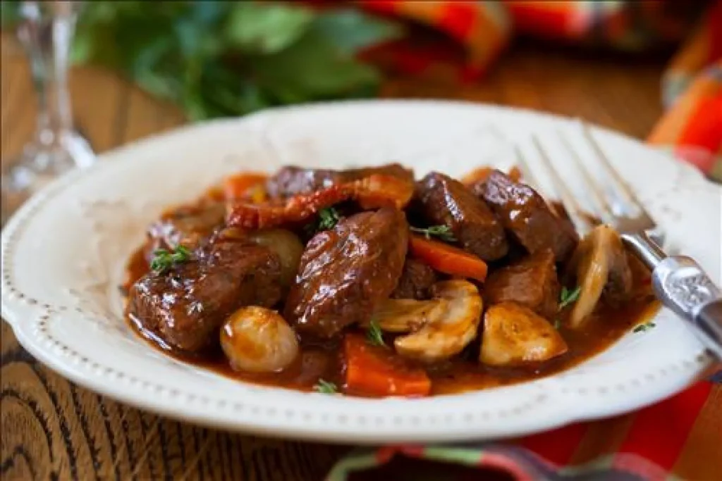 Dark chocolate beef stew