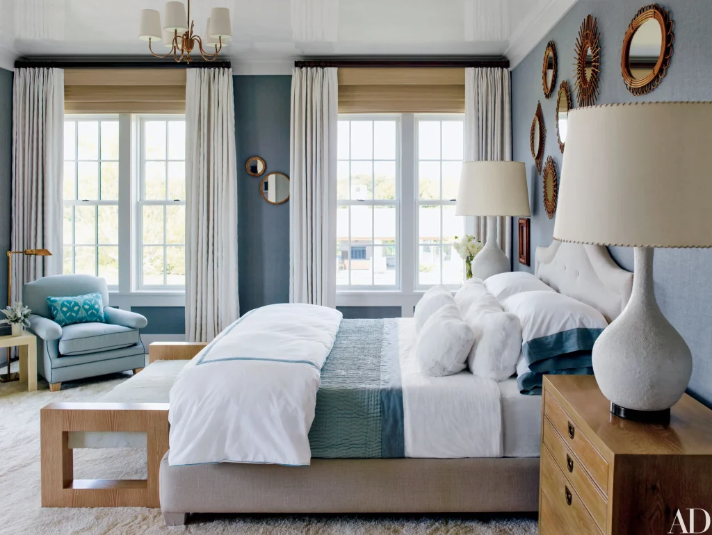 Warm And Classic Blue Bedroom