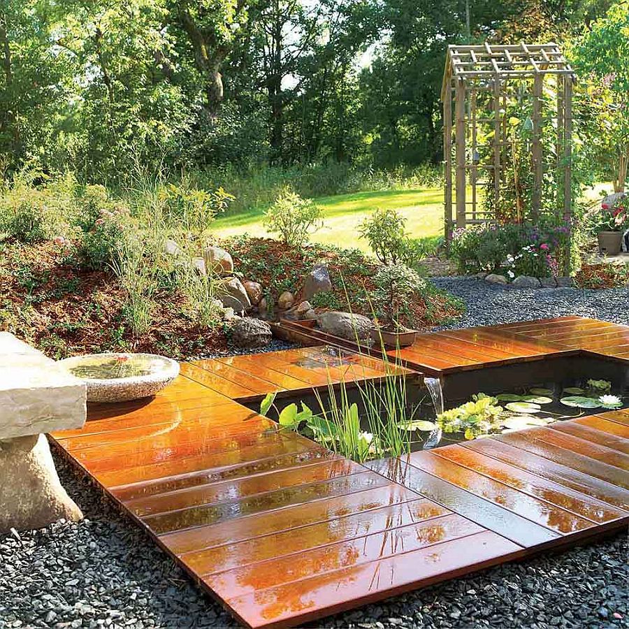 DIY Deck Koi Fish Pond