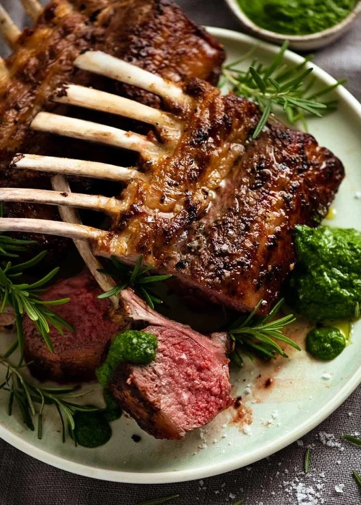 Rosemary Garlic Marinated Rack of Lamb