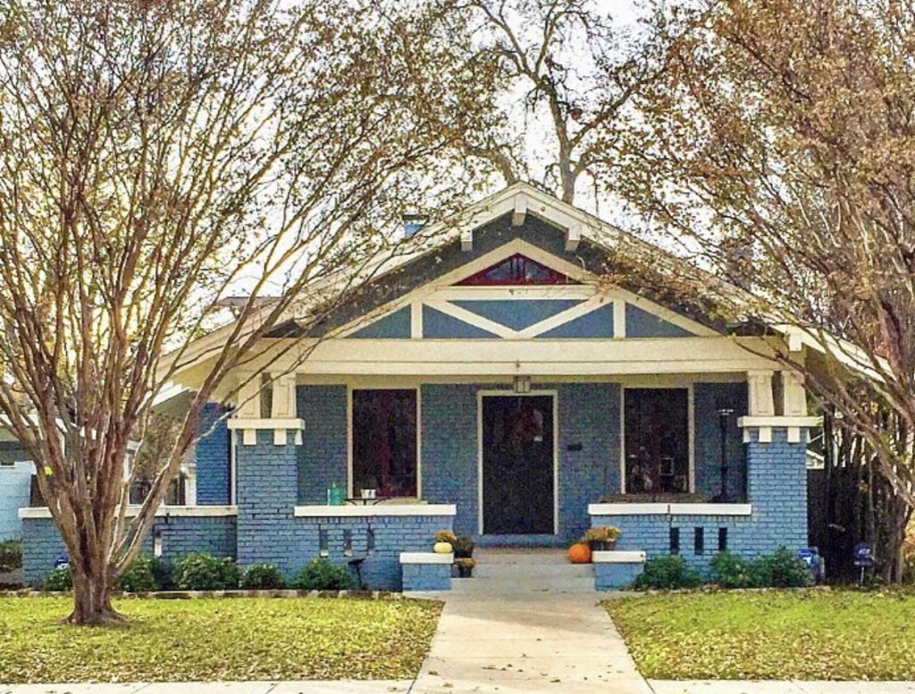 A subtle black front door