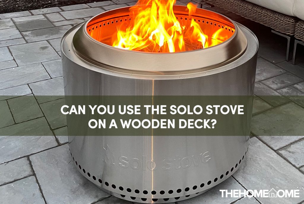 Solo Stove On A Wooden Deck, Solo Fire Pit Covered Patio