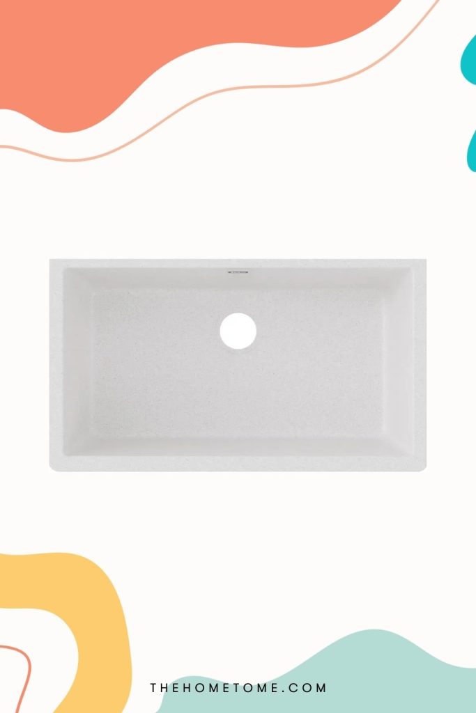 Elkay Quartz Classic ELGRU13322WH0 White Single Bowl Undermount Sink