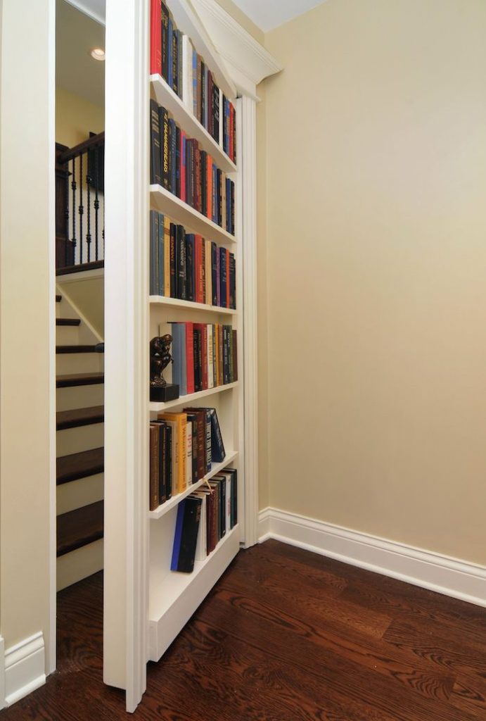 Stairway Bookshelves Door