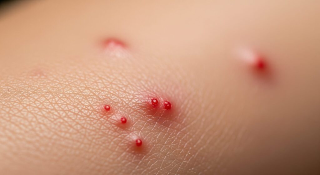 chigger bites on humans AI rendering
